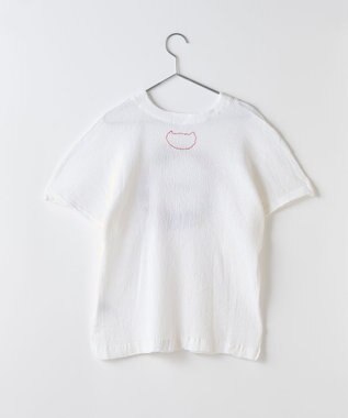 crêprie tsumori chisato creperie HAND PRINT T-Shirt FLOWER クレプリ フラワーリースプリント ドルマンTシャツ WHITE