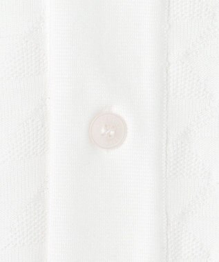 23区GOLF 【MEN】フラッグジャガードニットポロシャツ ストレッチ 半袖 ホワイト系