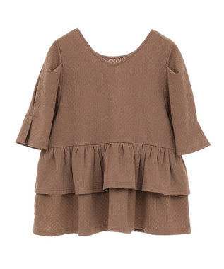 Green Parks ・ＰｅｔｉｔＦｌｅｕｒ　２ｗａｙダイヤ柄プルオーバ Brown