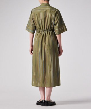 Paul Smith Signature Pinstripe シャツワンピース オリーブ