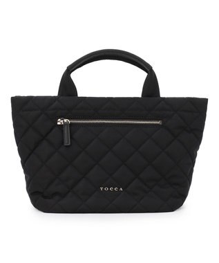 TOCCA TRACE PAVE FASTENER TOTE ナイロンキルトバッグ ブラック系