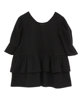 Green Parks ・ＰｅｔｉｔＦｌｅｕｒ　２ｗａｙダイヤ柄プルオーバ Black