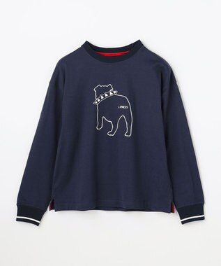 J.PRESS KIDS 【140-170cm】バックブル ラインプリント カットソー ネイビー系