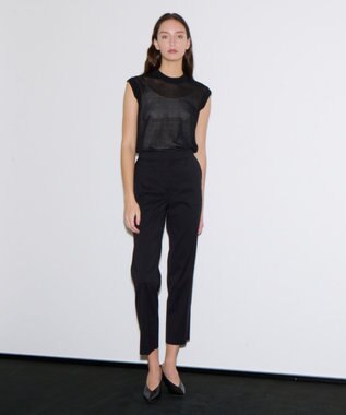 JOSEPH ウールバイストレッチ　テーパードトラウザーズ Black