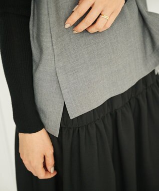 #Newans セットアップライクワンピース ライトグレー×ブラック