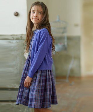 組曲 KIDS 【110-140㎝】ブリティッシュ ワンピース パープル系3