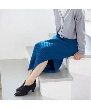 Riz raffinee <Riz raffinee>【全天候対応】ポインテッドトゥブーティーパンプス ブラックコンビ