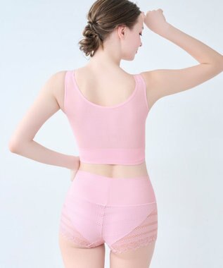 BRADELIS New York 【BRADELIS Me】 オールインワンスタイルショーツ ブラデリス 綿混ショーツ ミスティーピンク