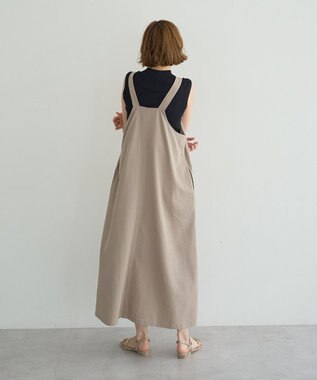 YECCA VECCA ベルトストラップサロペット Beige