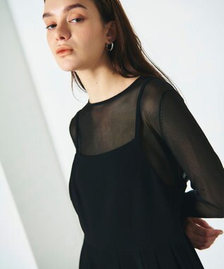 GRACE CONTINENTAL トリアセタックサロペット ブラック