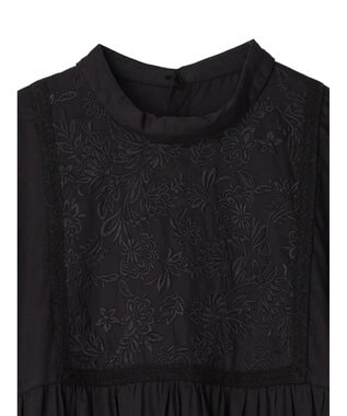 CRAFT STANDARD BOUTIQUE ２ＷＡＹインドコットン刺繍ワンピース Black