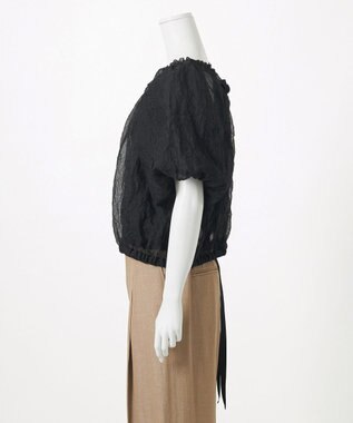 23区 S 【GOLD LABEL】シアーリンクル ブラウス ブラック系