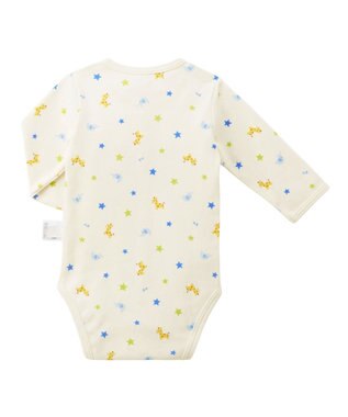 MIKI HOUSE HOT BISCUITS 【70-60cm】 長袖ボディシャツ２枚セット(前開き仕様) サックス