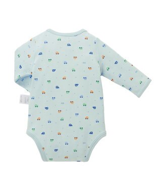 MIKI HOUSE HOT BISCUITS 【70-60cm】 長袖ボディシャツ２枚セット(前開き仕様) サックス