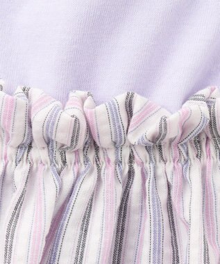 ANY KIDS キャミソール ドッキングTシャツ ラベンダーストライプ