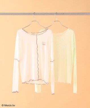 Green Parks Ｍｉｆｆｙ／シアー配色プルオーバー Ivory