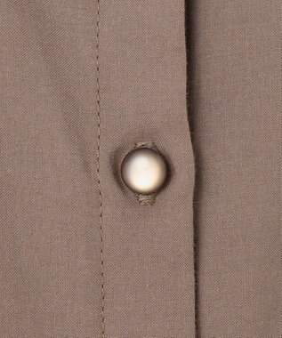 Feroux 刺繍入りシャツ ワンピース ダークブラウン系