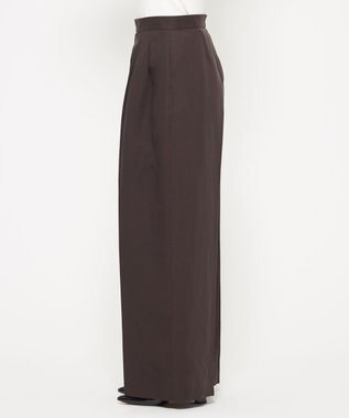 uncrave テンセルライトリネン ワイドパンツ ブラウングレー