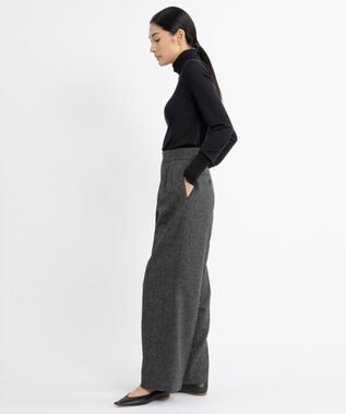 23区 【エステータ】シルクリブ タートルニット ブラック系