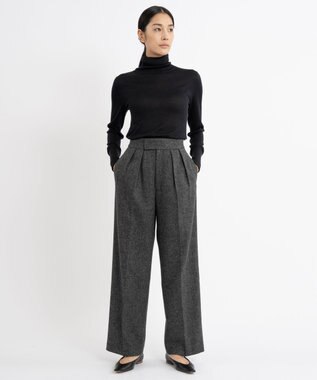 23区 【エステータ】シルクリブ タートルニット ブラック系