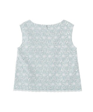 YECCA VECCA フラワーレースブラウス Light Blue