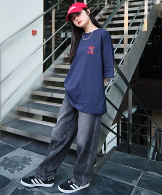 WEGO 【接触冷感/吸水速乾/ユニセックス着用ITEM/SMLサイズ展開】別注BENDAVISクールタッチワンポイントT（SS） ネイビー