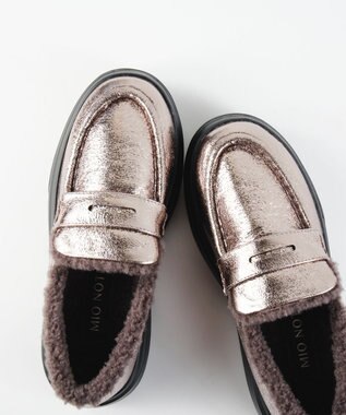 BONTRE 【MIONOTIS/ミオノティス】ムートンモカローファー/40912 ガンメタル