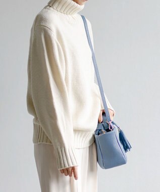 Atelier nuu 日本製 タッセルレザー loop ミニボストン ブルー