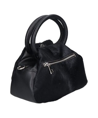 INTER-CHAUSSURES 【ANDREA CARDONE】異素材コンビハンドバッグ ブラックコンビ