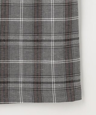 ANY 【ウエストゴム/ストレッチ】チェックタイトスカート ブラウン系