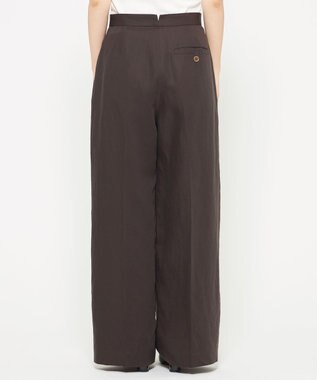 uncrave テンセルライトリネン ワイドパンツ ブラウングレー