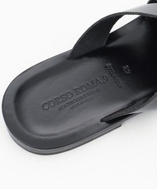 JOSEPH ABBOUD MOUNTAIN 【SPACE】レザーサンダル ブラック系