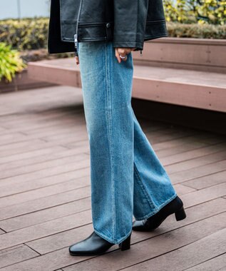 caqu スッキリ足長効果 ハイライズバギーシルエットデニム 3years