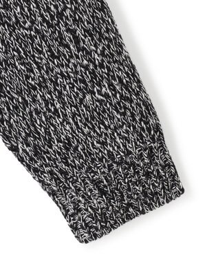 JOSEPH HOMME メリノコントラスト　ローゲージニット　 ブラック系5