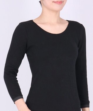 WACOAL 【極暖】 あったかインナー 8分袖 綿100％(身生地) 肌側起毛 しっかりあたたかい 長袖 レディース CLD395 /ワコール ブラック