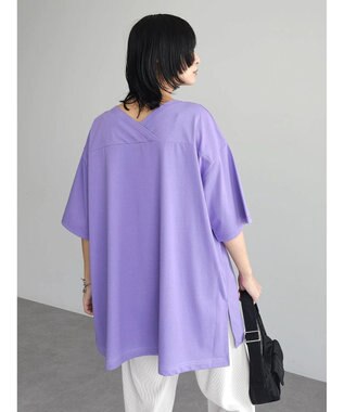 Green Parks 冷っとすずやか　バックカシュクールチュニック Deep Purple