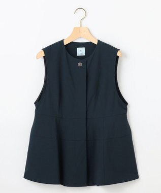 組曲 スーパーライトストレッチ ジレ ネイビー系