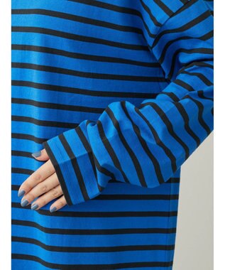 Green Parks ボーダーゆるチュニック Blue