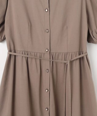 Feroux 刺繍入りシャツ ワンピース ダークブラウン系