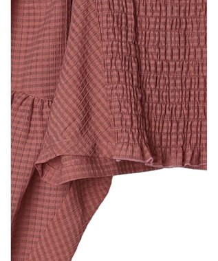 Green Parks ■ＥＳＣＡＲ　２ｗａｙ　シアーギンガムプルオーバー Dark Pink