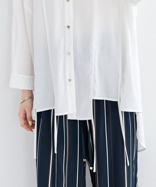 YECCA VECCA ストリングデザインシャツ White