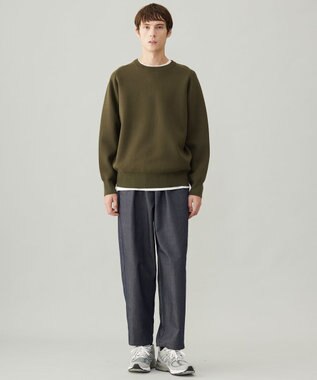 UNFILO MENS 【新色追加】FINE MOVE デニム イージーギャザーパンツ [24年商品] ネイビー