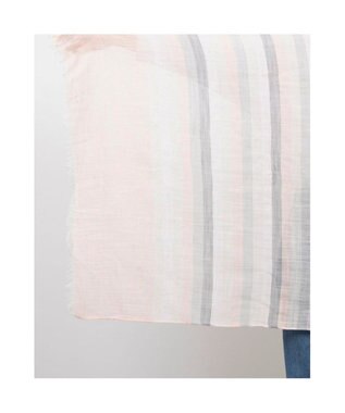 UNBILLION カシュネ cache nez / 綿混ボーダーストール ピンク