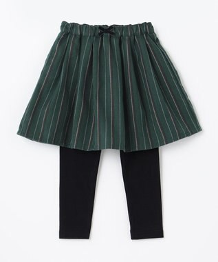 ANY KIDS ストライプスカッツ グリーン系ストライプ