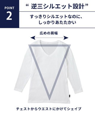 WACOAL MEN 綿混インナー Vネック ８分袖 しっかりあたたかい 保温性 肌側起毛 ストレッチ素材 逆三シルエット設計 メンズ GL5021 /ブロス ホワイト