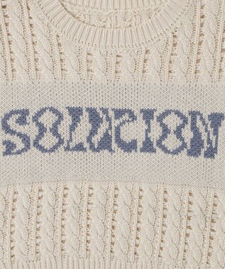 WEGO ロゴケーブルメッシュベスト ホワイトアイボリー