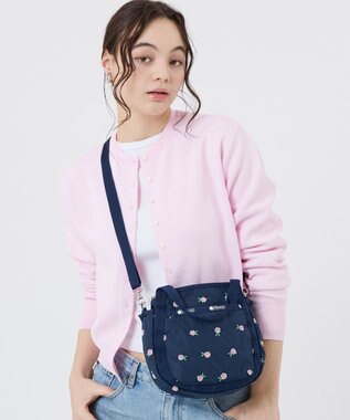 LeSportsac SMALL JENNI/ピンクローズエンブロイダリー