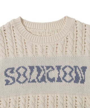 WEGO ロゴケーブルメッシュベスト ホワイトアイボリー