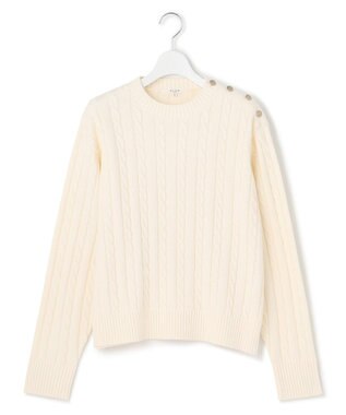 23区 L 【SLOW/一部店舗限定】ハイバルコットンブレンド ニット アイボリー系