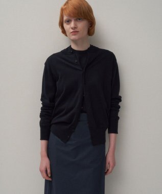 ATON FINE COMPACT COTTON | クルーネックカーディガン